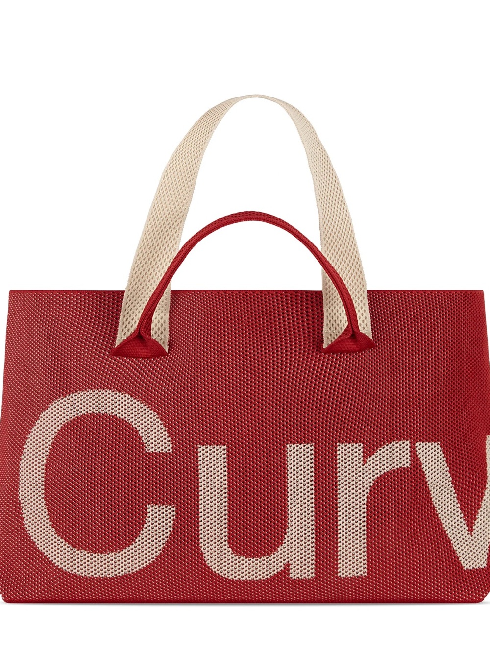Curves by Sean Brown Curves Perforated Knit Tote- Scarlett